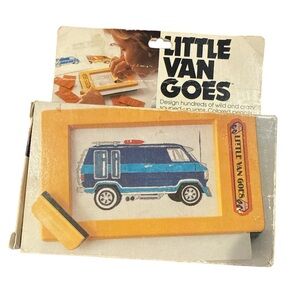 Kids Drawing Toy - little van goes vintage tomy rubbing design toy